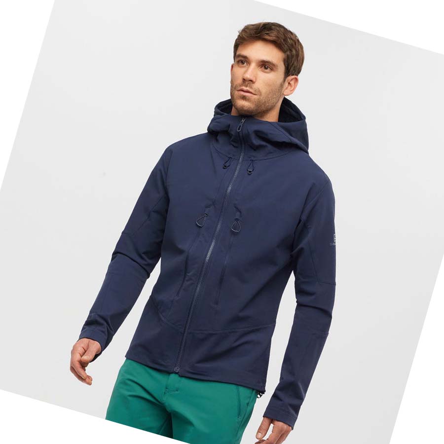 Chaquetas Salomon OUTPEAK SOFTSHELL Hombre Azul Marino | MX 3256SGL